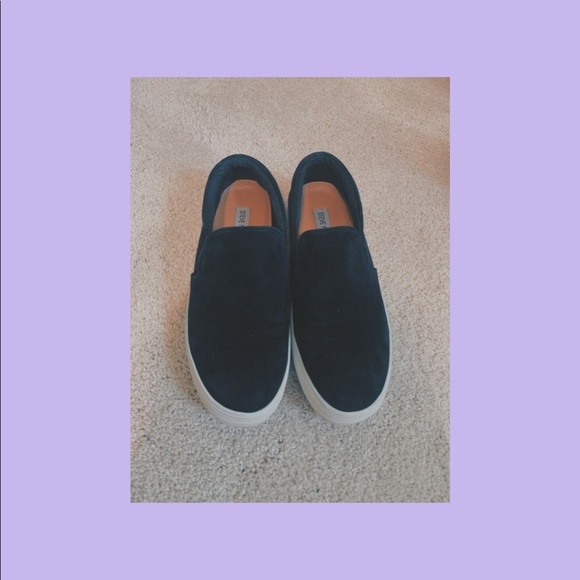 steve madden black suede gills